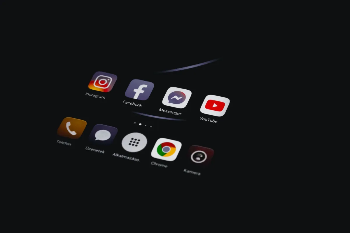 Close-Up Shot of App Icons