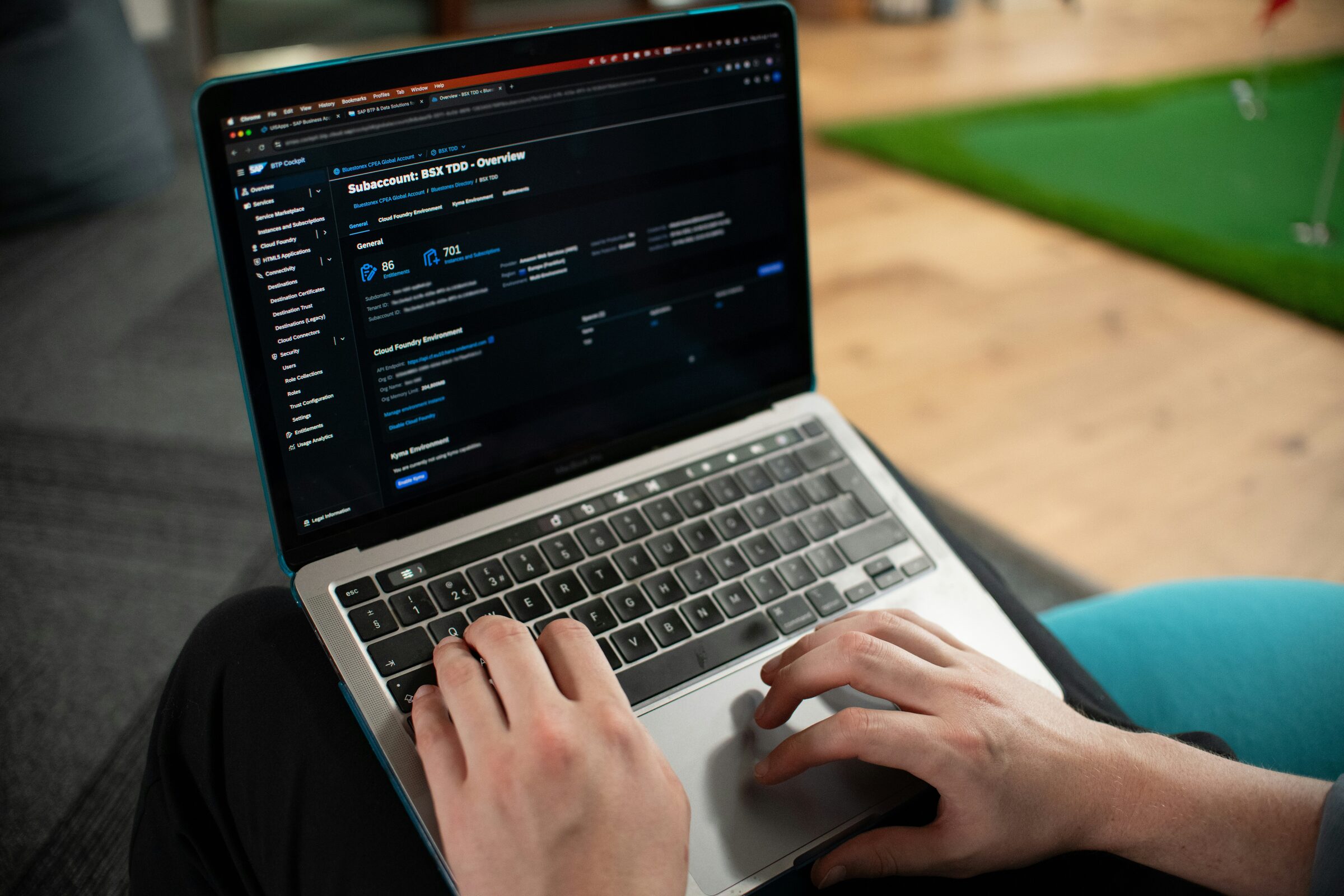 Business software dashboard interface showing client portal management features