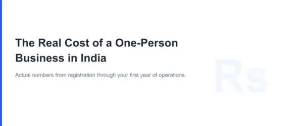 One-Person Business Cost in India Featured Image