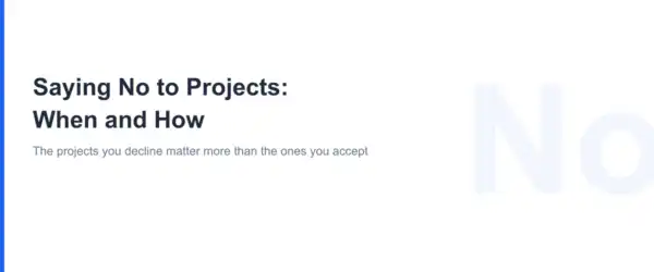 Saying No to Projects Featured Image
