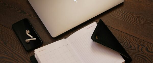 Laptop showing website pre-launch SEO checklist with analytics dashboard