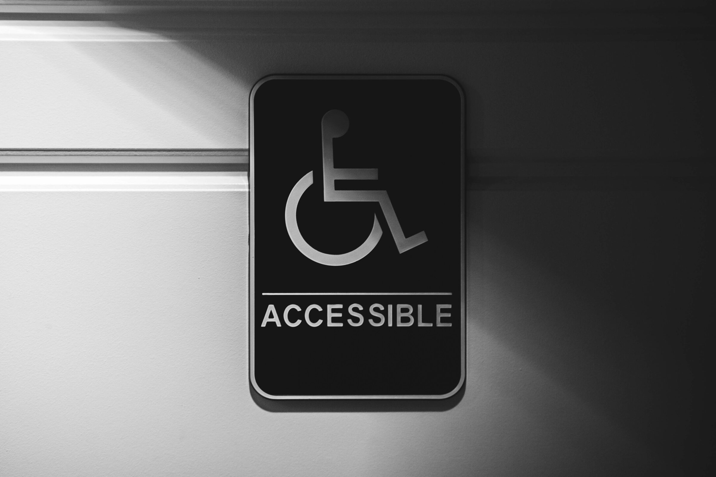 Accessible signage representing web accessibility and inclusive design for WordPress sites