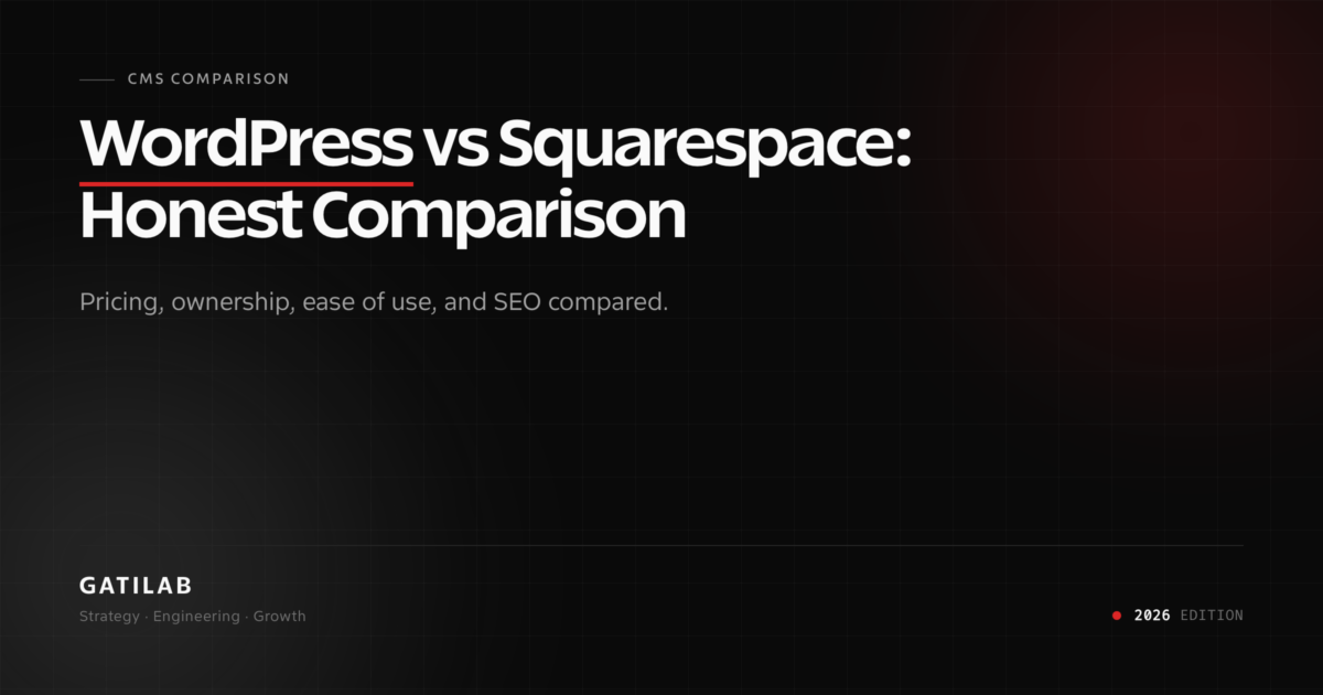 CMS Comparison — WordPress vs Squarespace: Honest Comparison (2026)