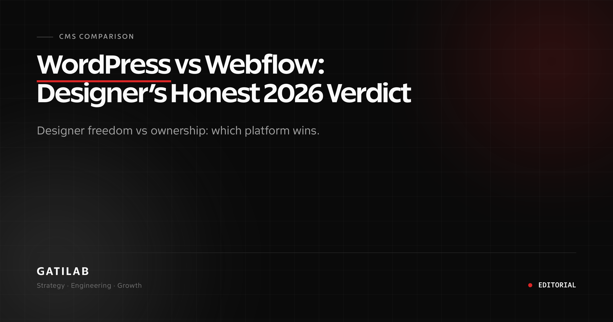 CMS Comparison — WordPress vs Webflow: Designer’s Honest 2026 Verdict