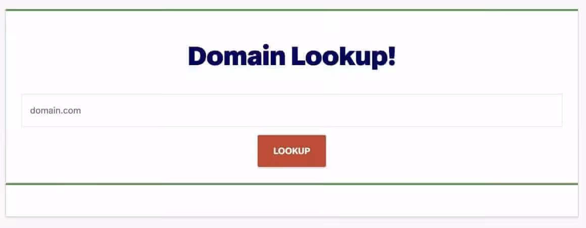 Free Domain Lookup