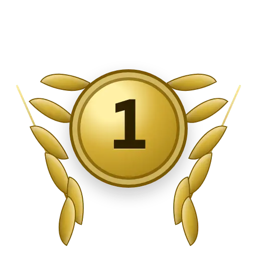 Rank 1 laurel badge