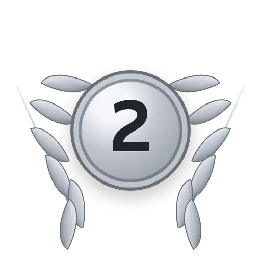 Rank 2 laurel badge