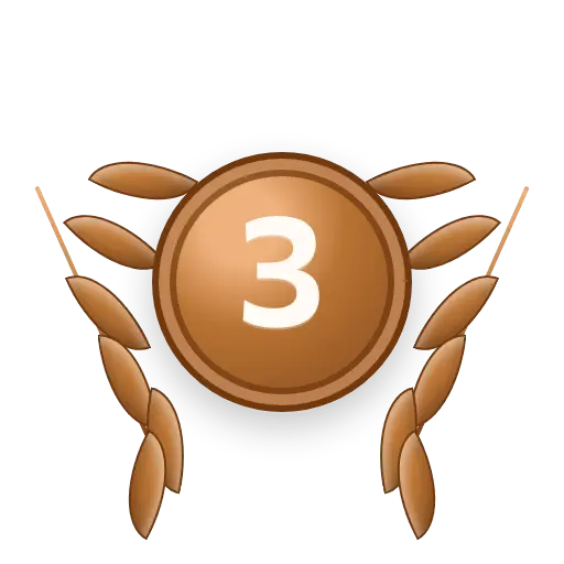Rank 3 laurel badge