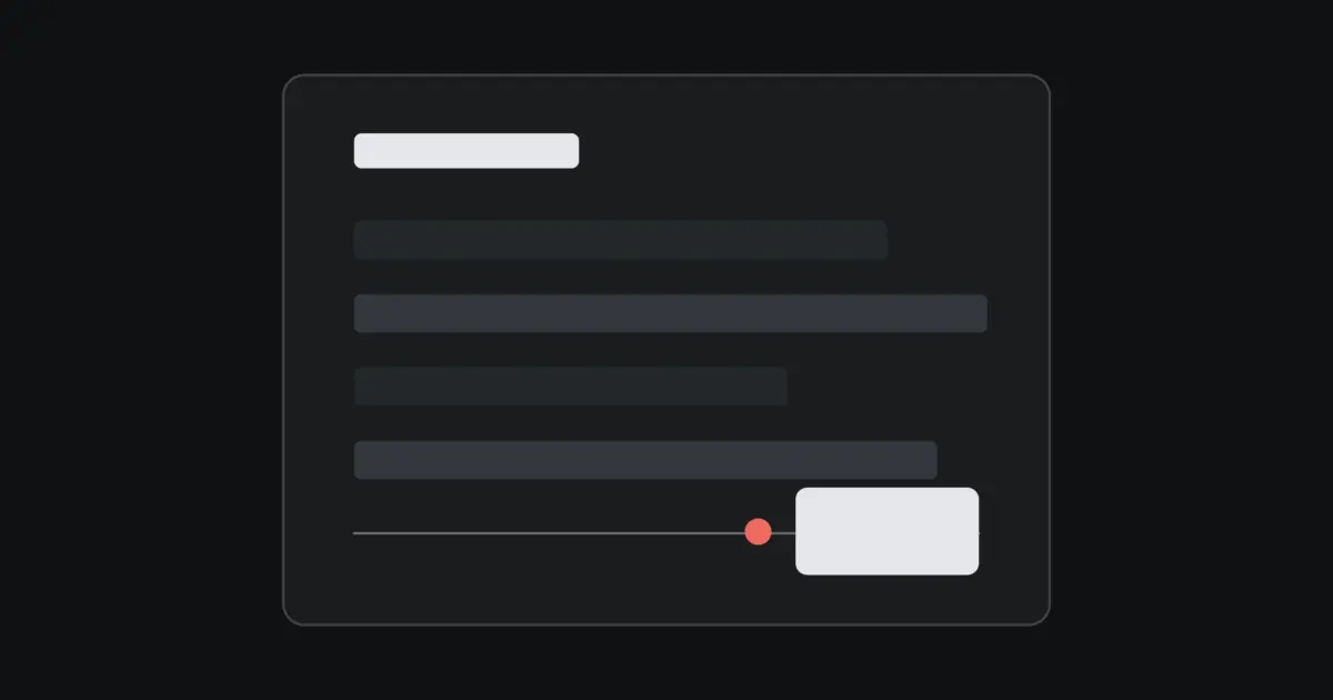 Dark pricing document with workload bars, a cost block and one risk marker.